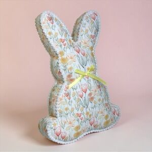 Pastel Spring Easter Bunny Peep Shaped Accent Decorative Plush Throw Pillow NEW